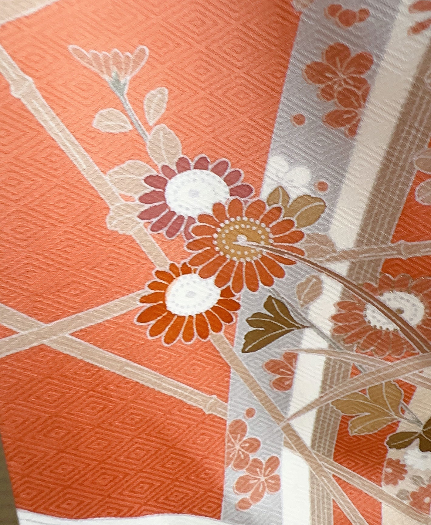 薄卵色 黄系 暈し染め 菊 花草 春秋 熨斗 訪問着 着物レンタル