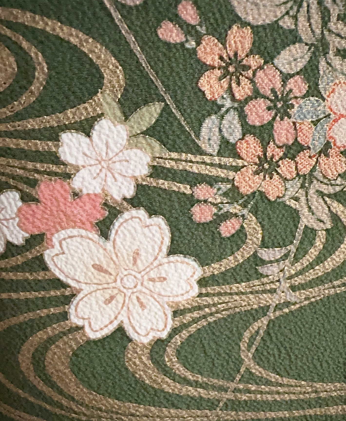薄紅梅 ピンク系 暈し染め 金彩 牡丹 桜 流水 訪問着 着物レンタル