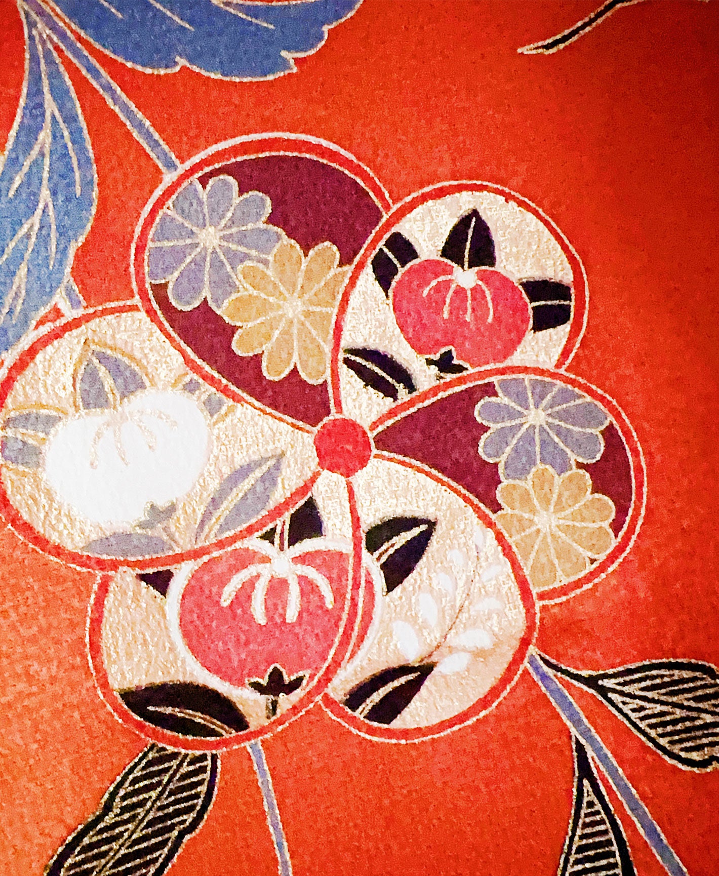 緋色 赤系 暈し染め 駒刺繍 金彩 鳳凰 枝垂れ桜 振袖 着物レンタル 成人式振袖