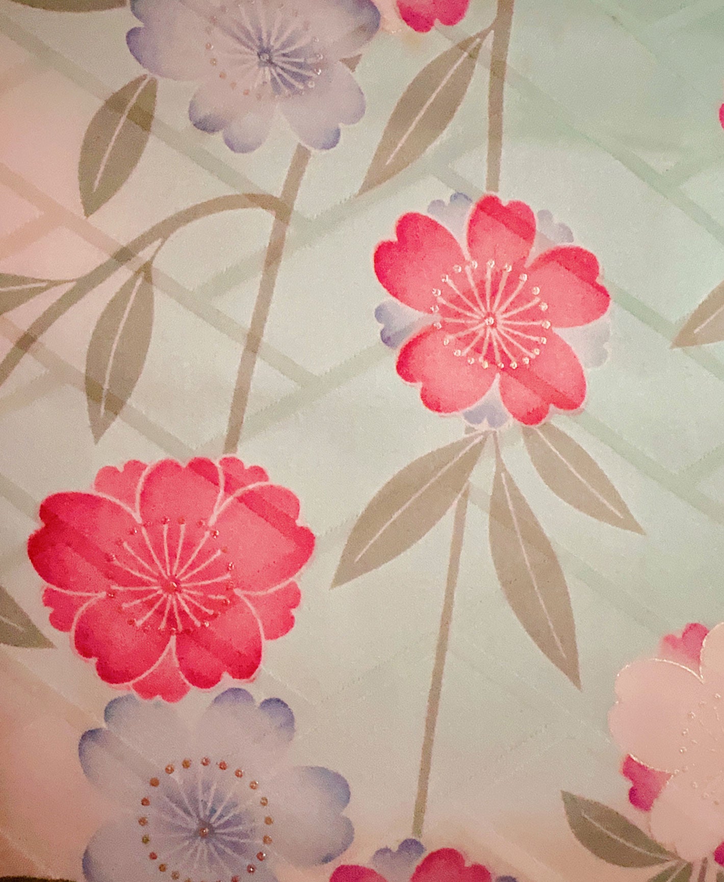 青竹色 緑系 暈し染め 駒刺繍 金彩 枝垂れ桜 振袖 着物レンタル 成人式振袖