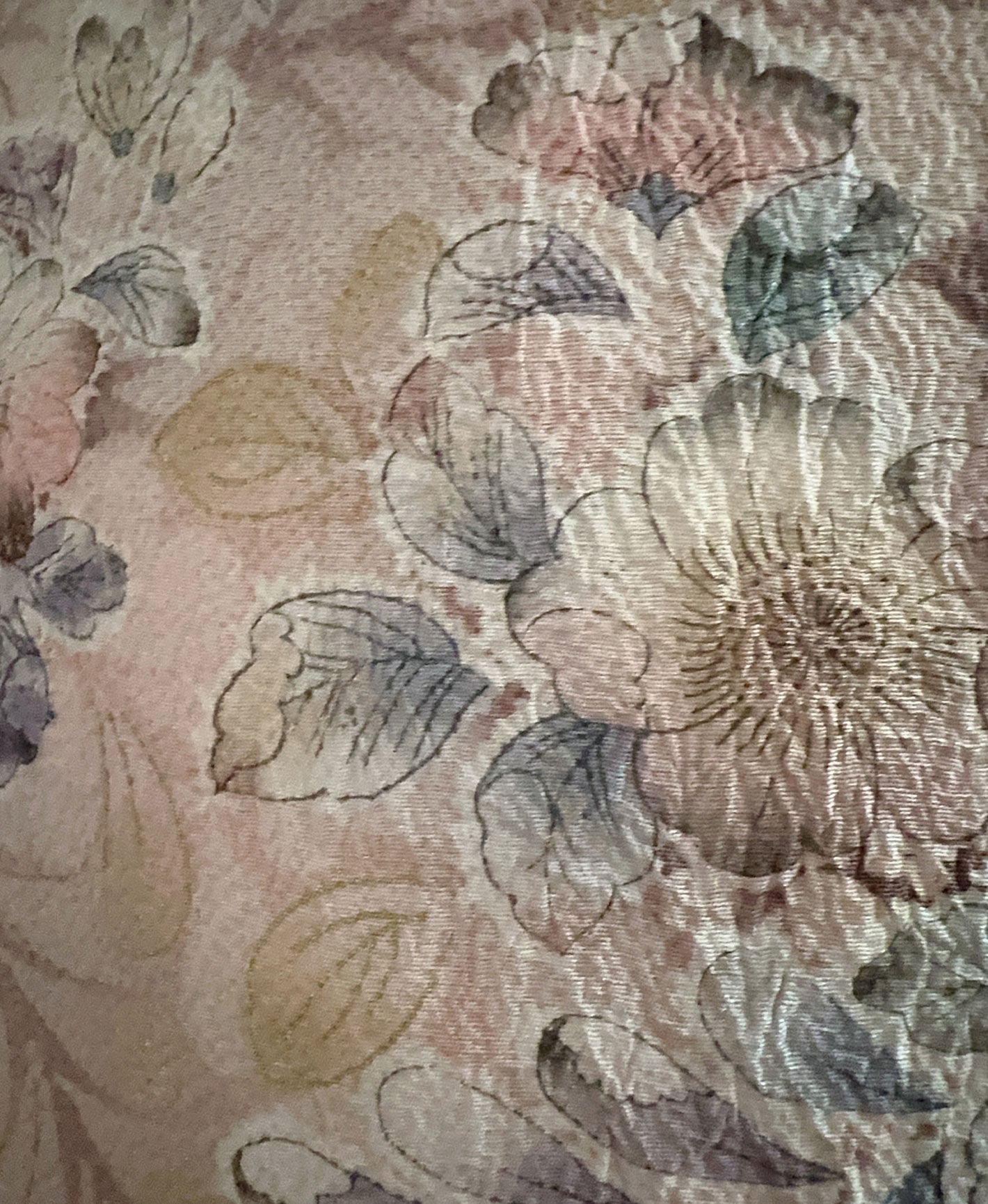 肌色 ピンク系 駒刺繍 暈し染め 金彩 家物 辻が花 手描き 訪問着 着物レンタル